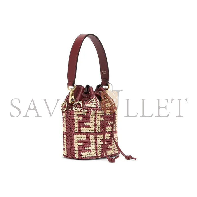 F**di mini mon tresor logo bucket bag anemone 8bs010ad6jf1c14 (18*12*10cm)